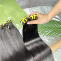 Cheveux humains vierges brésiliens de haute qualité, grade 12A, lisses comme des baguettes, 20 pouces, mèches de cheveux non traitées