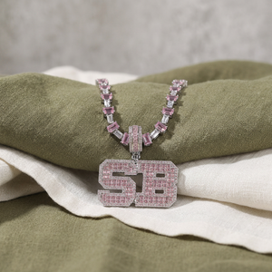 Pendentif ST en Argent Sterling 925 avec Moissanite VVS, entièrement serti, style Hip Hop, luxe, streetwear, pour usage quotidien, bijoux personnalisés, style affirmé - Product Image 3