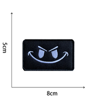Emoticonos surtidos de colores bordados al aire libre moral brazalete insignias parches bordados con gancho y bucle
