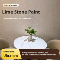Peinture artistique à effet pierre. Peinture liquide écologique imperméable à base de poudre de calcaire pour application au pinceau
