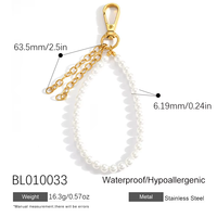 SUMMLY Vente en gros de pendentifs en perles DIY plaqués or 18 carats en acier inoxydable à double couche, breloques pour sac, chaîne, bijoux de mode