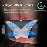Masseur lombaire sans fil Chauffage et vibration électriques Ceinture de massage du bas du dos Soulagement de la douleur à la taille