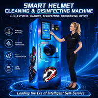 Machine de nettoyage, de lavage, de désinfection et de séchage automatique de casques de moto
