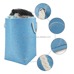 Paniers de rangement et de lavage en feutre grande capacité, écologiques, pliables, empilables, pour armoire, couleur personnalisée, en corde de coton pour la maison - Product Image 3