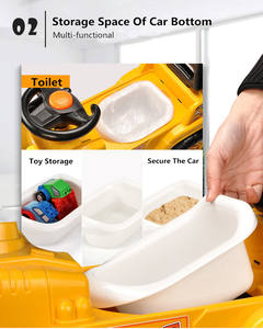 Camión de plástico <span class=keywords><strong>3</strong></span> en 1 para niños, coche de juguete con inodoro - Product Image 3