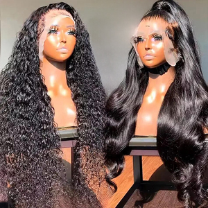 Rohes indisches Haar HD Lace Front Perücke Virgin Cuticle Aligned 100% Glueless Full Lace Echthaar Perücke Lace Frontal Perücke für schwarze Frauen - Product Image 1