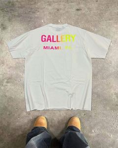 เสื้อยืดโอเวอร์ไซส์สำหรับผู้ชายเสื้อยืดฮิปฮอปทรงหลวมแขนสั้นสไตล์แกลเลอรี - Product Image 2