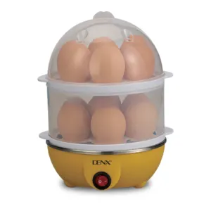 DENX DX1760 350W Home Use Breakfast Mini Cooker Smart Automatic Egg Boiler 14 eggs 2 Layers Electric Boiling Egg Steamer