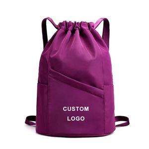 กระเป๋าเป้สะพายหลังแบบมีเชือกรูดทำจากไนลอนและออกซ์ฟอร์ดกันน้ำได้อย่างหรูหราจุของได้เยอะสำหรับเล่นกีฬาและการเดินทางบาสเก็ตบอล - Product Image 1