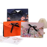 Coffret de luxe aseptique violet pour bijoux avec ruban et nœud, boîtes d'emballage personnalisées avec logo pour bagues/boucles d'oreilles/colliers/bracelets, sacs cadeaux