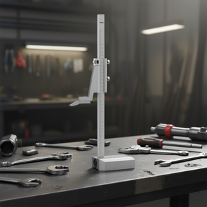 Jauge de hauteur en acier chromé Fervi Matt, 0-300 mm, outil de mesure de précision pour les applications de travail des métaux et d'ingénierie - Product Image 3