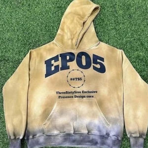 Sudaderas con capucha de hombre lavadas con ácido de gran tamaño con estampado serigrafiado pesado de algodón 100% personalizado para hombre - Product Image 1