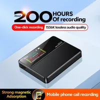 Enregistreur vocal AI à aimant puissant 200H longue durée de vie de la batterie Enregistreur de téléphone portable Enregistrements au format audio WAV Capture le temps du texte vocal