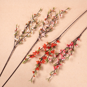 Flores Artificiales de Seda con Tres Ramas de Flor de Durazno, Modelo TH-709, Hechas en China, para Decoración de Bodas, Decoración del Hogar y Eventos Sociales - Product Image 3