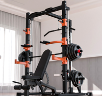 TOPTOSN Accueil Body Building Câble Crossover Multifonctionnel Power Cage Squat Rack Avec Haltérophilie Formation Gym Smith Machine