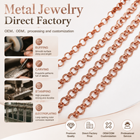 Chaîne connectrice en laiton à double boucle ouverte, accessoires métalliques OEM personnalisés en usine, quincaillerie pour sacs à main, chaîne décorative pour lampes, bijoux DIY