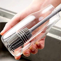 Ensemble de brosses de nettoyage en silicone écologiques, raclette pour vaisselle et toilettes avec boîte de rangement ergonomique et savon inclus pour le sol de la voiture