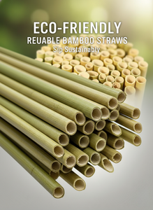 Bulk Bamboo Cattail Straws Natural Plant-Based Drinking Straws for Home Party Restaurant Use - Product Image 6