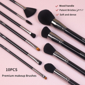 Set de 10 <span class=keywords><strong>Brochas</strong></span> de Maquillaje EMF con Logotipo Personalizado para Maquillaje <span class=keywords><strong>Maange</strong></span>, con Pelo Sintético, Herramientas Cosméticas al por Mayor para Uso Facial - Product Image 2