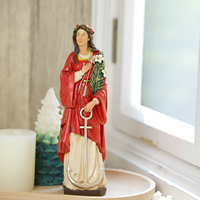 Statues religieuses catholiques en résine, vente en gros d'usine, images de famille, figurine catholique, support de 8 pouces, Sainte Philomène