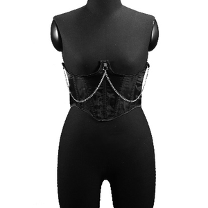 French Vintage Breathable Mesh <b>Corset</b> Waist Cincher 12 Steel <b>Boned</b> Underbust Body Shaper for Women Transparent Bustier - Product Image 2