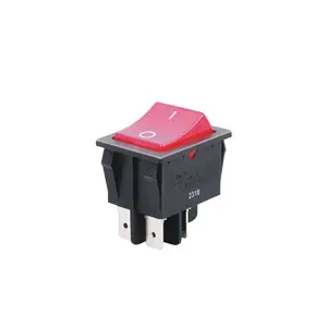 Rocker Button Switch Toggle Switch KCD4 ON-OFF 6 Pins With Red Light 16a 250v