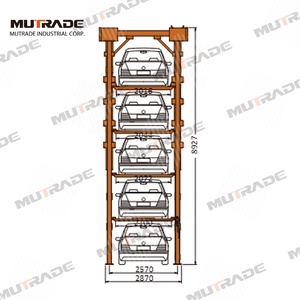 4 פוסט 5 רמות 2000 ק "ג מערם אחסון מעלית חניה מעגלית - Product Image 3