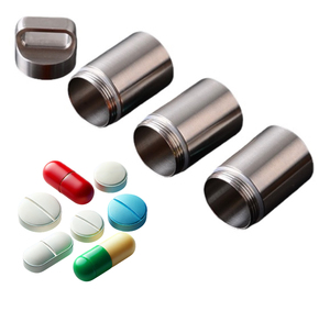 Draagbare Mini Pillendoos Waterdichte Medicijnorganizer Zinklegering Roestvrijstalen Reiskoffer Handgemaakt Metalen Ambacht Voor Familie - Product Image 2