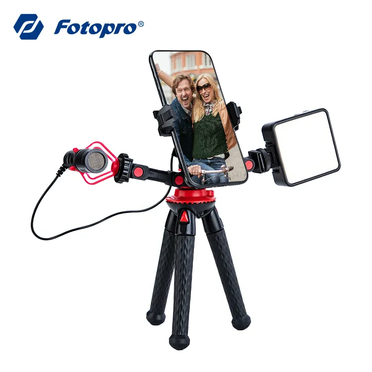 Selfie Mobile Lighting Phone Vlog Led Video Light Kit Streaming Microphone Kit Tripod Vlogging Kit