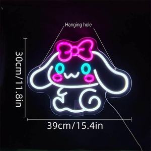 Elfe néon à dos sculpté Snoopy Laurel Dog LED lumières décoratives en silicone flexible - Product Image 2