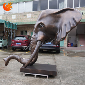 Tượng voi trang trí ngoài trời cỡ lớn bằng sợi thủy tinh, đặt làm riêng cho công viên vườn thú - Product Image 4