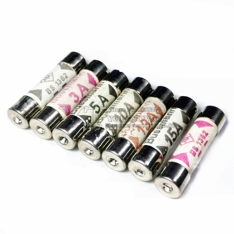 Ceramic Fuse 5x20mm and 6x30mm Pack, 10 Pieces, 250V, 0.5A-30A, Tubular Ceramic Fuses | US