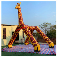 Grande girafe gonflable faite sur commande pour annoncer, arche gonflable géante de girafe pour le parc d'attractions