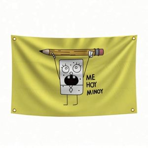Banderas de Bob Esponja de Buena Calidad, 100% Poliéster, Impresión Digital Personalizada, Logotipo Personalizado, Banderas Colgantes/Voladoras - Product Image 1