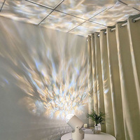 Lumière murale LED à ondes d'eau dynamiques, 8 couleurs, rotation à 180 degrés, pour chambre à coucher, salon, décoration d'intérieur, ambiance lumineuse murale