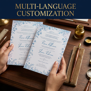 Inviti Eleganti per Matrimoni Islamici con Calligrafia <span class=keywords><strong>Araba</strong></span> Personalizzata, Produttore di Inviti Nikah - Product Image 4