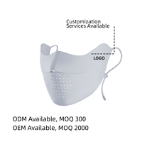 Masque facial en soie glacée anti-UV, protection UPF50+, léger et respirant pour l'extérieur, lavable et durable, OEM/ODM disponible
