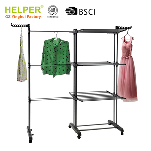 Tendedero de Ropa Plegable y Extensible Personalizado con Estante para Zapatos <span class=keywords><strong>ISA</strong></span>-M6033C - Product Image 1