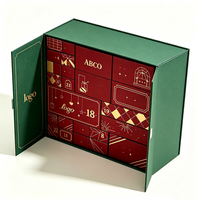 Individueller Weihnachts-Adventskalender 12-teilig mit Personalisiertem Druck, Luxuriöse Geschenkbox aus Karton für Kosmetik, Parfüm und Schmuck