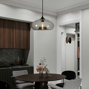 Lampada a Sospensione Loft Moderno all'Ingrosso con <span class=keywords><strong>Paralume</strong></span> in Vetro Lampadario Decorativo a LED Luce Pendente Semplice da Interno per Soggiorno Camera da Letto - Product Image 6