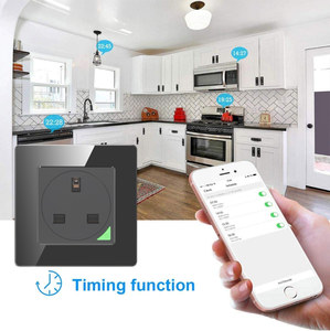 LEDEAST Tuya Smart WiFi Toma de pared Reino Unido Control de voz Monitoreo de energía <span class=keywords><strong>Enchufe</strong></span> inteligente con temporizador Control de aplicación remota Salida única - Product Image 3
