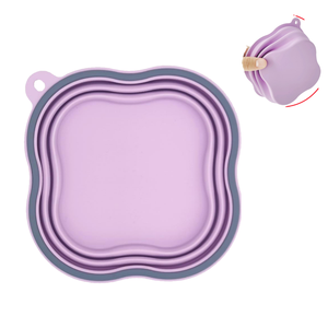 HILIM, venta al por mayor, portátil, plegable, de silicona, 2 en 1, cuenco para mascotas, 500ml, plato de comida para perros y gatos para acampar al aire libre, viajes, ecológico - Product Image 4