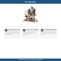 Machine de capsulage pneumatique semi-automatique à double tête avec serrage de bouteille pour bouchons de pompe pulvérisatrice