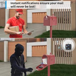Système d'<span class=keywords><strong>alarme</strong></span> intelligent <span class=keywords><strong>sans</strong></span> <span class=keywords><strong>fil</strong></span> pour boîte aux lettres avec notification en temps réel, rappels lumineux et sonores, portée de 600 pieds - Product Image 4