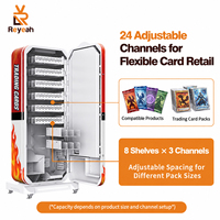 Distributeur automatique de cartes IP intelligent avec écrans publicitaires, acceptant les paiements par pièces et jetons, et SDK intégré