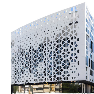 Panneaux en aluminium thermolaqués sur mesure, écrans métalliques découpés au laser, façade extérieure, mur-rideau - Product Image 1