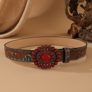 Cinturón de Aleación de Alta Calidad con Patrón Geométrico para Mujer, Estilo Bohemio Europeo Americano, Novedad para Comercio Exterior, Moda Nicho para Chicas Atractivas - Product Image 4