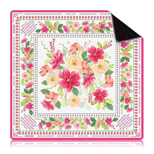 Tapis de Mahjong Floral Drydiet 31,5" x 31,5" Antidérapant et Réducteur de Bruit pour Cartes, Tuiles, Poker et <span class=keywords><strong>Dominos</strong></span> - Product Image 1