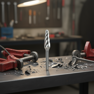 Fraise rotative conique à bout sphérique en carbure TTAKE AB8700, diamètre 16 mm, longueur 33 mm, coupe Z6 pour perçage de métaux - Product Image 3