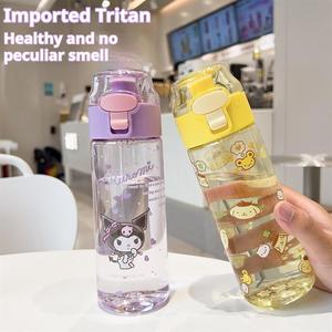 แก้วน้ำ sanrioed 550มล. ขวดพลาสติกสไตล์คลาสสิกลายการ์ตูน Kuromi My Melody ถ้วยฤดูร้อน - Product Image 4